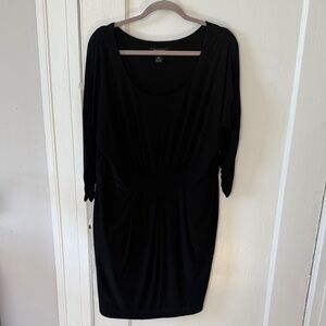 White House Black Market Classic Black Long Sleeve Dress